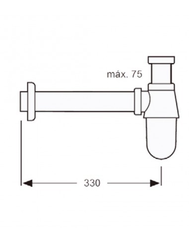 SIPHON Bouteille chromée