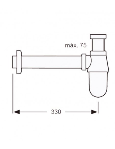SIPHON Bouteille chromée