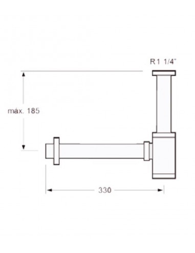 Stiphon quadrato cromato 444