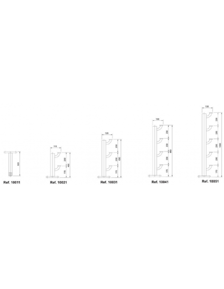 BATERIA DE CONTADORES DE ACERO GALVANIZADO VERSIÓN COLUMNA