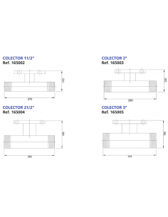 COLECTOR 3 VÍAS ACERO GALVANIZADO 2