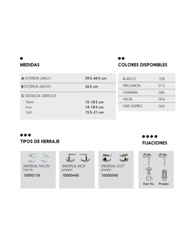 Tampa de sanita universal EKANA BRANCO ETOOS