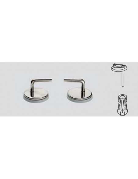 Herraje Universal Inox Presión Para Asiento Redondo Recto