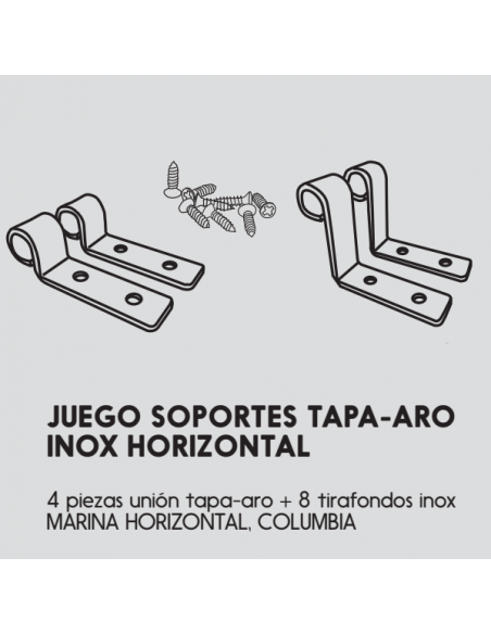 Juego de Soportes Tapa-Aro Inox Horizontal