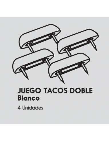 Juego de Tacos Doble Color Blanco (4 unidades)