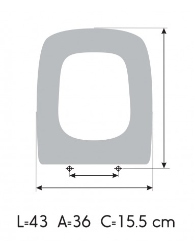 Toilet Seat GALA STREET SQUARE made to measure