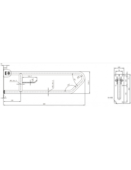 Folding Bar With Steel Roll Holder GENWEC Folding Bar With Steel Roll Holder GENWEC
