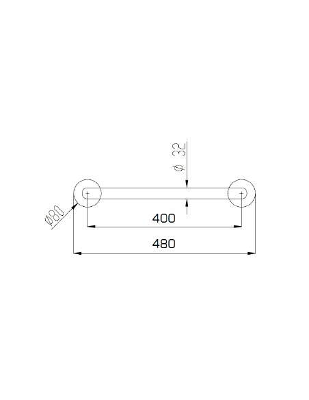 BARRA RECTA DE APOYO EN ACERO