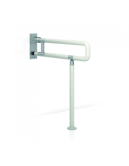 Barra abatible nylon con pata a suelo 700 mm. base inox Barra abatible nylon con pata a suelo 700 mm. base inox