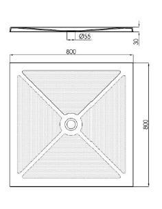 Piastra doccia antiscivolo GENWEC 2