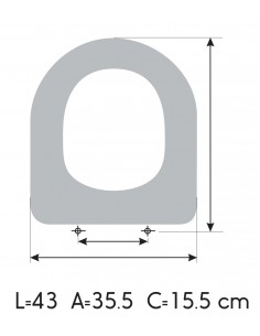 Sedile copriwater GALASSIA M2-50 CM su misura
