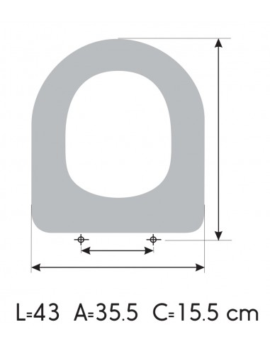 Toilet Seat GALASSIA M2-50 CM made to measure