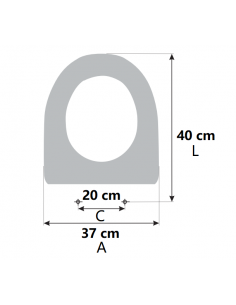 Sedile copriwater ROCA INSPIRA ROUND COMPACT Su Misura