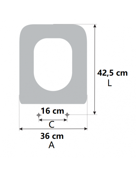 Sedile copriwater ROCA INSPIRA SQUARE STANDARD Su Misura