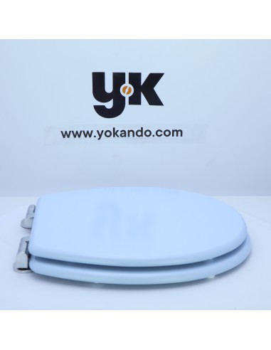 Tapa WC Universal RESIWOOD Modelo TANGO Caída Amortiguada AZUL CRISTAL