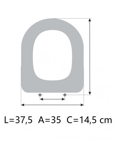 Abattant WC GALASSIA M2-45 CM avec Frein De Chute ETOOS