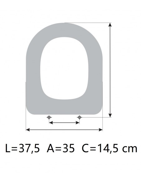 GALASSIA M2-45 CM Soft Close Toilet Seat ETOOS