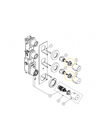 Écrou de rechange A194383020 pour cartouche Monomando 9134235 TRES