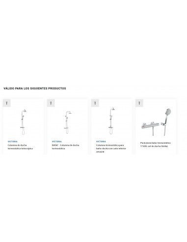 Reposição original Cartucho Termostático RT12 + Porca A525015803 ROCA