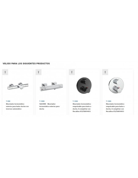 Reposição original Cartucho Termostático RT12 + Porca A525015803 ROCA