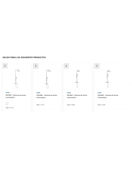 Reposição original Cartucho Termostático RT12 + Porca A525015803 ROCA