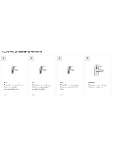 Ricambio originale Cartuccia R33MFH + 2 Dadi + Chiave AG0200700R ROCA
