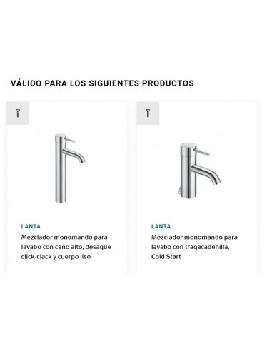 Remplacement d'origine Cartouche R33 O + Écrou M38X1,5 AG0141207R ROCA