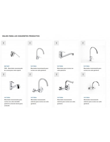 Recambio original Cartucho R37 T + 2 Tuercas + Llave AG0077807R ROCA