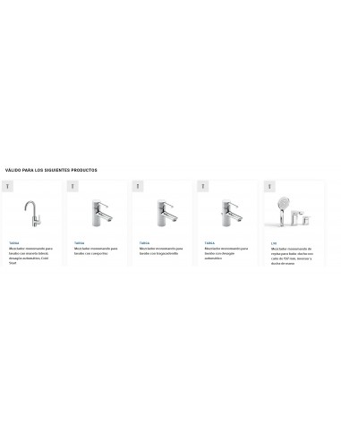 Cartouche R37 T + 2 Écrous + Clé AG0077807R ROCA