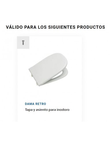 Juego Original Fijación Bisagra Acetálica Extraíble DAMA RETRO ROCA