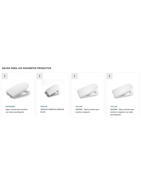 Juego Original Fijación Bisagra De Caída Amortiguada Inodoro ROCA