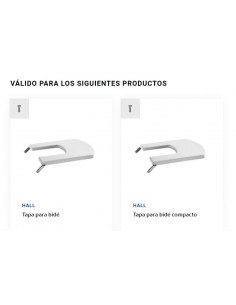 Juego Original Bisagra Cromada Bidé HALL ROCA 2