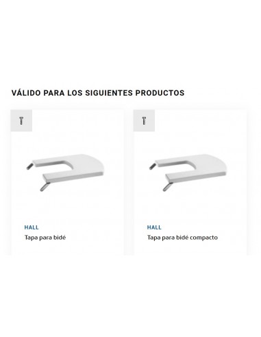 Jeu original Chromed Charnière Bidet Hall Roca