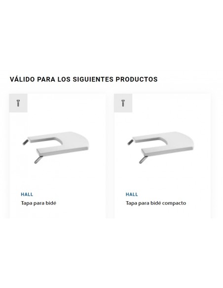 Juego Original Bisagra Cromada Bidet HALL ROCA