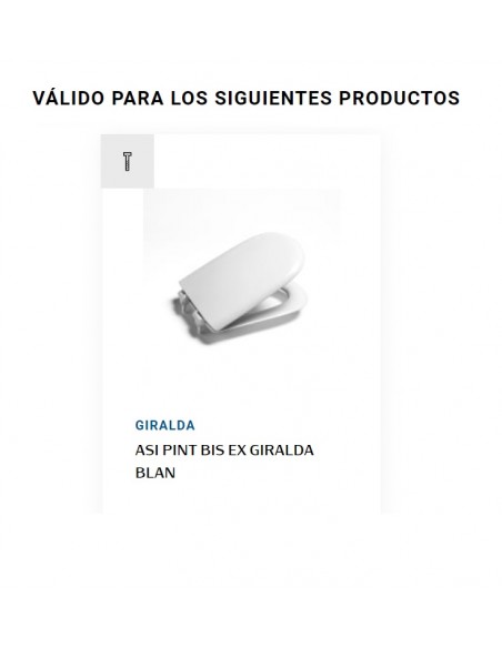 Original Set Removable Hinge For Toilet Lid DAMA SENSO - GIRALDA ROCA