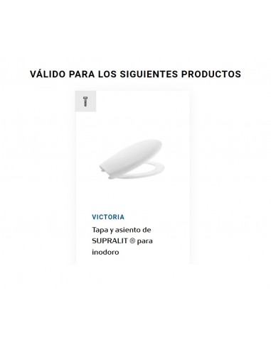 Jogo Original Acetálico Dobradiço WC Victoria Traseira 2018 ROCA