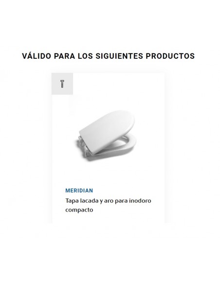 Juego Original Bisagra Acero Para Inodoro MERIDIAN ROCA