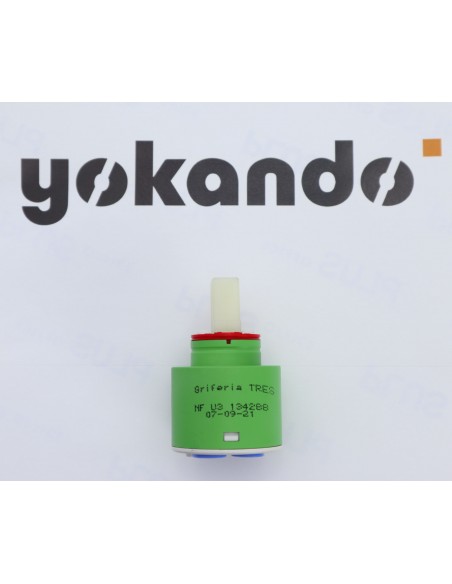 Spare single-lever faucet cartridge diameter 40 mm. Ref.: 913428810 TRES Spare single-lever faucet cartridge diameter 40 mm. Ref.: 913428810 TRES