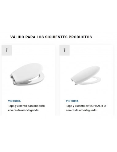 VICTORIA ROCA Abattant WC Original Set Coussiné Fall Charnière