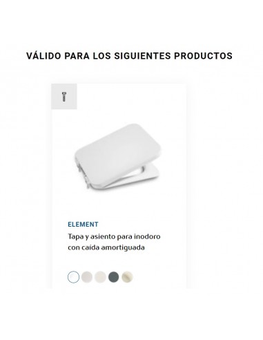 Juego Original Bisagra Caída Amortiguada Para FRONT/ELEMENT ROCA