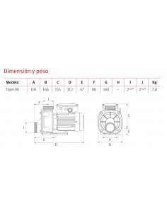 Pompe TIPER 90 pour équipement d'hydromassage ESPA 2