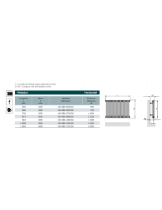 Electric Decorative radiator Zehnder Charleston 2 columns horizontal 2