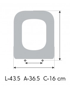 GALA EMMA SQUARE Soft Close Toilet Seat Made to Measure 2
