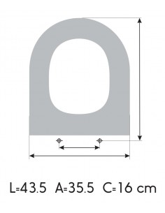 GALA MARINA VERTICAL Soft Close Toilet Seat Made to Measure 2