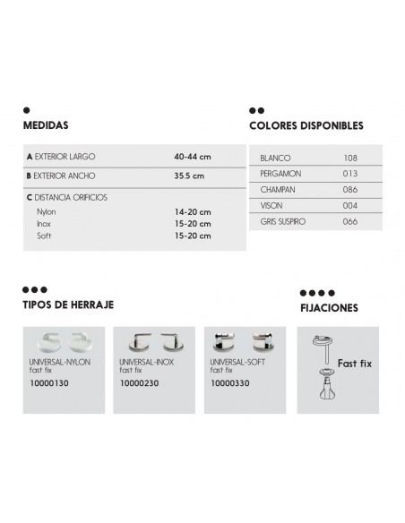 Sedile copriwater universale DUROPLAST KAI di ETOOS