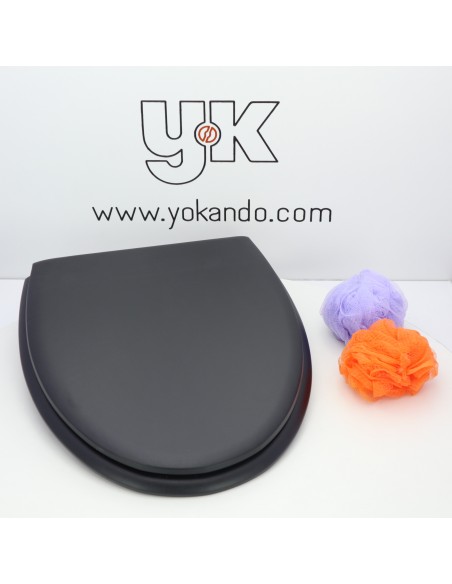 Tapa WC JACOB DELAFON PRESQU'ILE Caída Amortiguada Fabricada A Medida NEGRO MATE