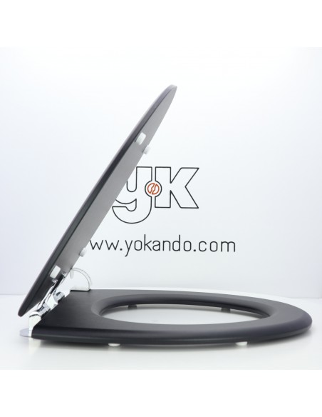 Tapa WC JACOB DELAFON PRESQU'ILE Caída Amortiguada Fabricada A Medida NEGRO MATE