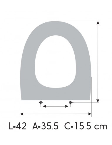 Toilet Seat JACOB DELAFON ODEON UP SEMICARENADO PANACHE made to measure