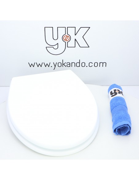 Tapa WC SELLES ROYAN (entre centros 15,5-16 cm.) Caída Amortiguada Fabricada A Medida BLANCO