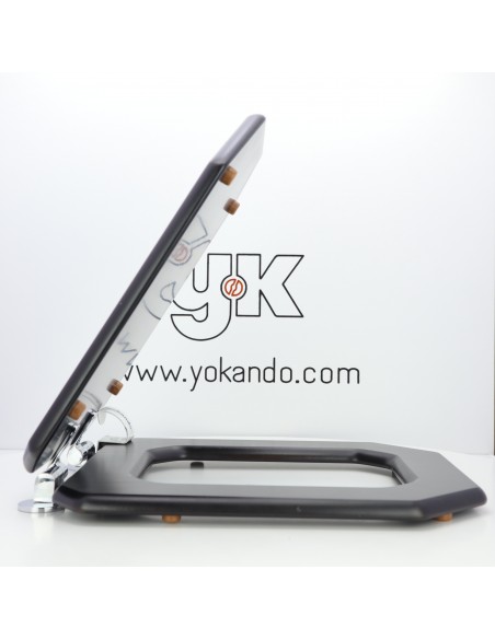 Tapa WC DURAVIT 1930 REDONDO Caída Amortiguada Fabricada A Medida WENGUE